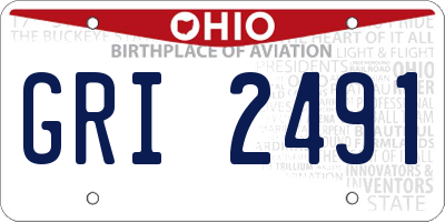 OH license plate GRI2491