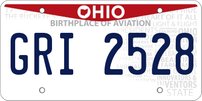 OH license plate GRI2528