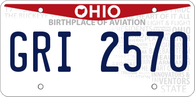OH license plate GRI2570