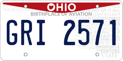 OH license plate GRI2571
