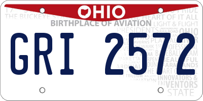 OH license plate GRI2572