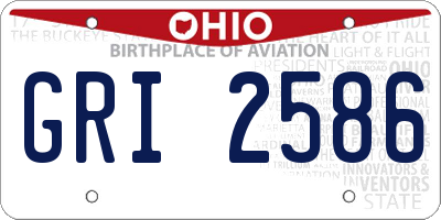 OH license plate GRI2586