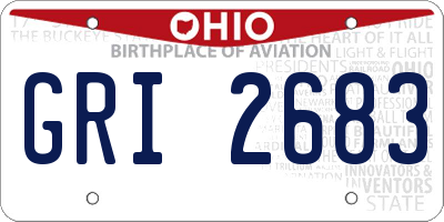 OH license plate GRI2683