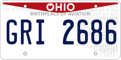 OH license plate GRI2686