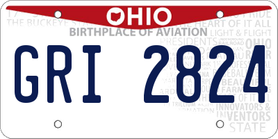 OH license plate GRI2824