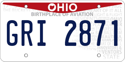 OH license plate GRI2871