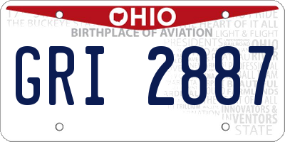 OH license plate GRI2887