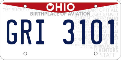 OH license plate GRI3101