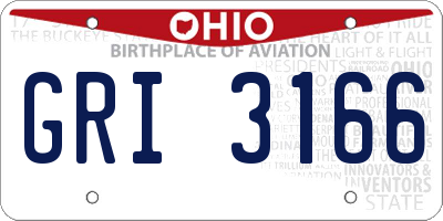 OH license plate GRI3166
