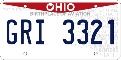 OH license plate GRI3321