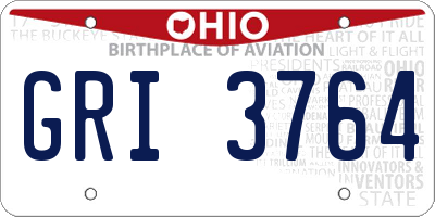 OH license plate GRI3764