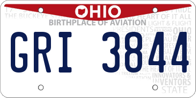 OH license plate GRI3844