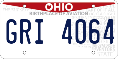 OH license plate GRI4064