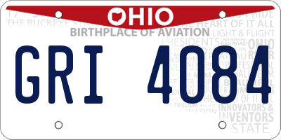 OH license plate GRI4084