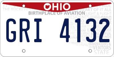 OH license plate GRI4132