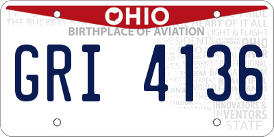 OH license plate GRI4136
