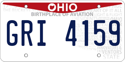 OH license plate GRI4159