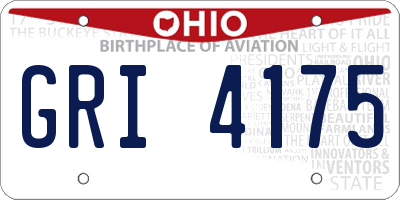OH license plate GRI4175