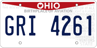 OH license plate GRI4261