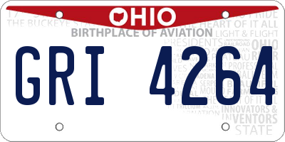 OH license plate GRI4264
