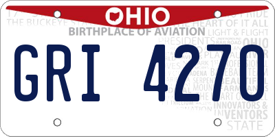 OH license plate GRI4270