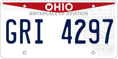 OH license plate GRI4297