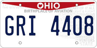 OH license plate GRI4408