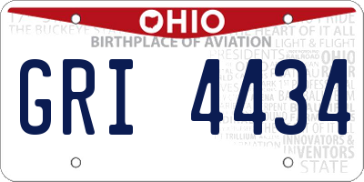 OH license plate GRI4434