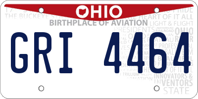 OH license plate GRI4464