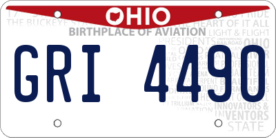 OH license plate GRI4490