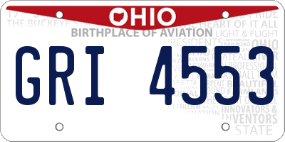 OH license plate GRI4553