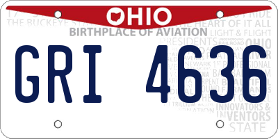 OH license plate GRI4636