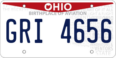 OH license plate GRI4656