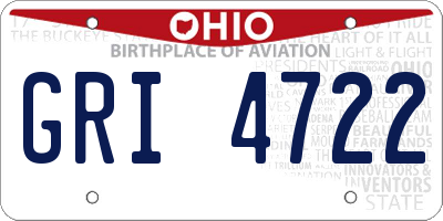 OH license plate GRI4722