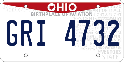OH license plate GRI4732
