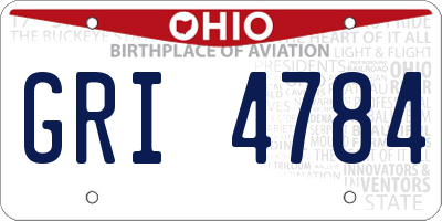OH license plate GRI4784