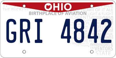 OH license plate GRI4842