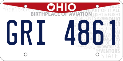 OH license plate GRI4861