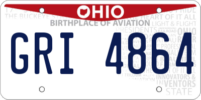OH license plate GRI4864
