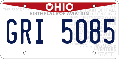 OH license plate GRI5085
