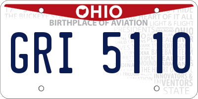 OH license plate GRI5110
