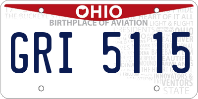 OH license plate GRI5115