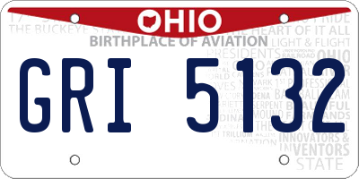 OH license plate GRI5132