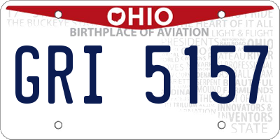OH license plate GRI5157