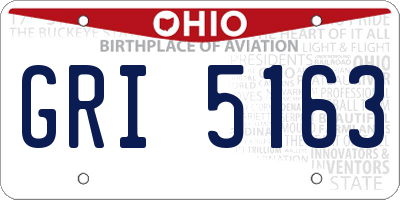 OH license plate GRI5163