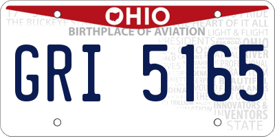 OH license plate GRI5165