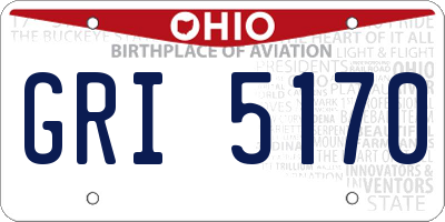 OH license plate GRI5170