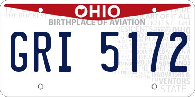 OH license plate GRI5172