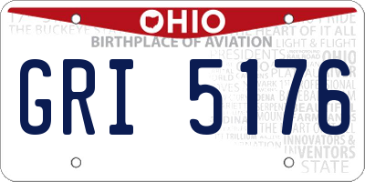 OH license plate GRI5176