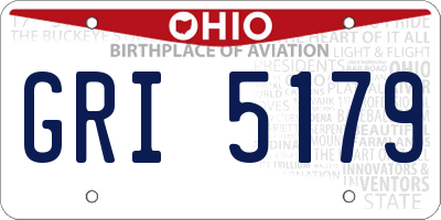 OH license plate GRI5179